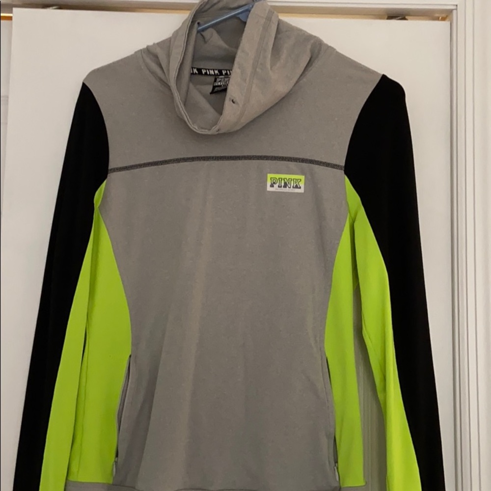 pink athletic sweatshirt